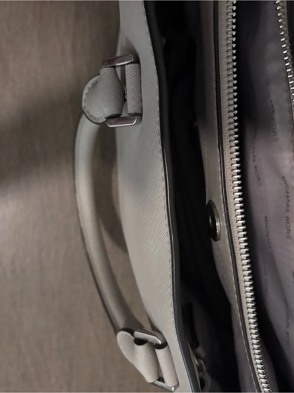 Michael Kors Light Taupe Leather Satchel